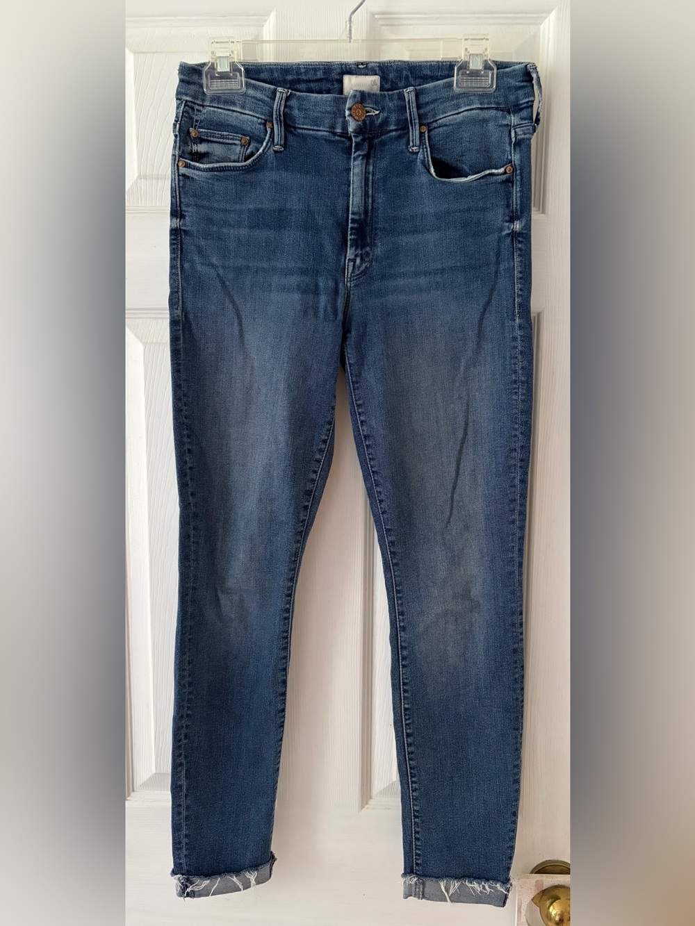 MOTHER Light Blue Faded Denim Jeans